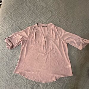 Maurices Pink 3/4 Sleeve Relaxed Blouse